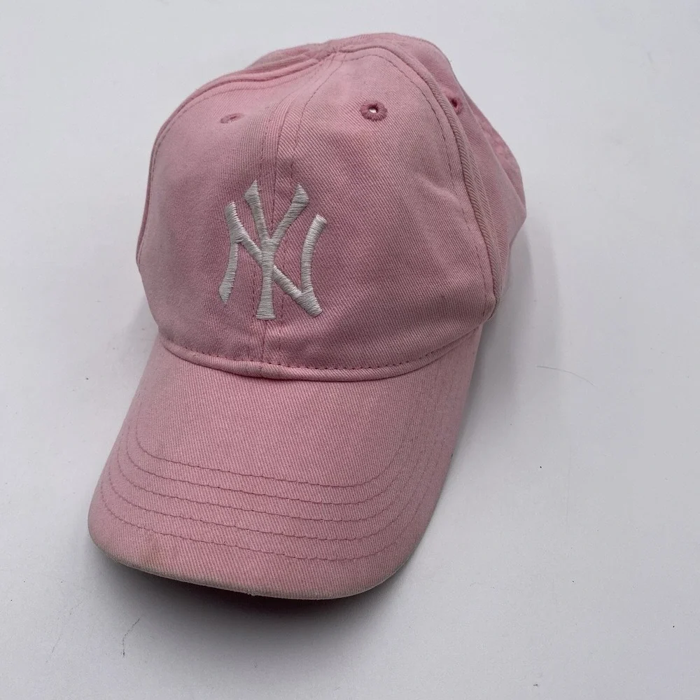 New York Yankees Infant Girls Hat PINk 47 Brand Adjustable Baseball Hat Cleaned‎